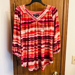 Jones New York Blouse - Rust/Brown/Multi - 2X